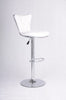 FURNITUREMATTRESSDIRECT-WHITE TUFTED BAR STOOL WITH LEATHER D-BS108