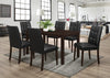 FURNITUREMATTRESSDIRECT-DINETTE SET IN ESPRESSO WITH BLACK UPHOLSTERED CHAIR H-KS144