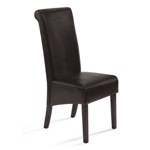 furnituremattressdirect-Espresso Parson Chair