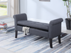 furnituremattressdirect-Storage Bench in Dark Grey Fabric BS113