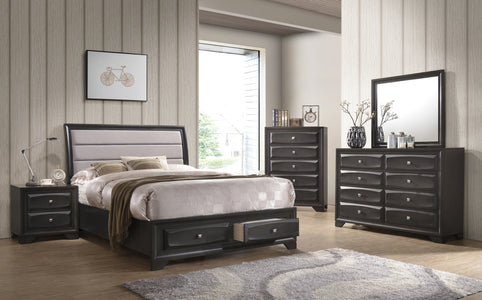 FURNITUREMATTRESSDIRECT-CHAMBER TRIMMED BEDROOM SET - INT-BS218