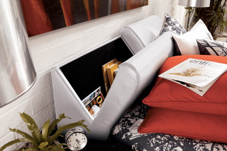 FurnitureMattressDirect-Storage Bed in White- NATBED1001