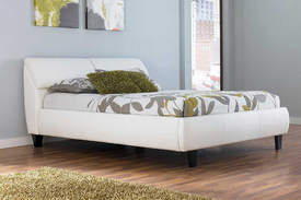 FurnitureMattressDirect-Storage Bed in White- NATBED1001