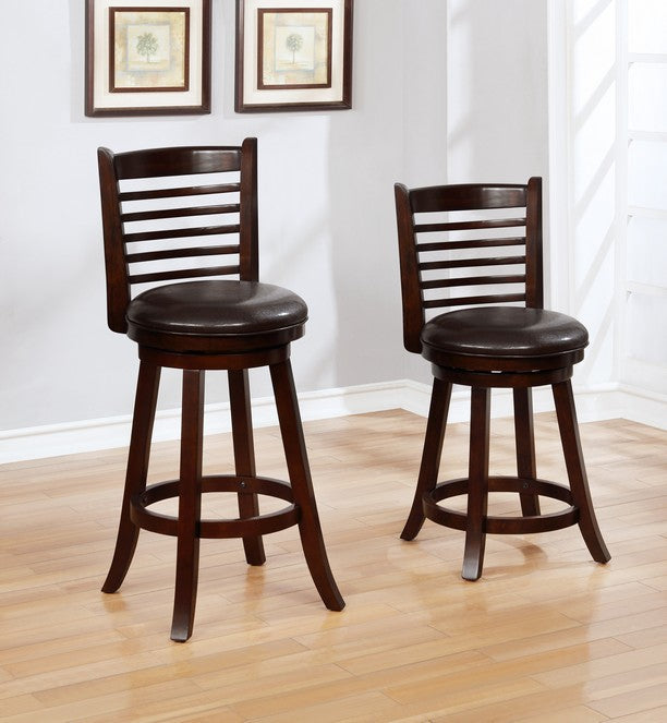 FURNITUREMATTRESSDIRECT-BAR STOOL WITH SWIVEL IN ESPRESSO D-BS130