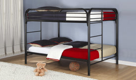 FURNITUREMATTRESSDIRECT-Full Bunk Bed in Black - INTBBED604