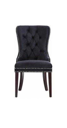 Velvet Dining Chair in Black