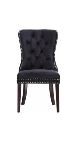 Image of FURNITUREMATTRESSDIRECT-Velvet Dining Chair in Black INT-CHA110