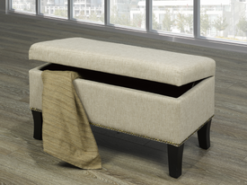 FURNITUREMATTRESSDIRECT-Storage Bench in Beige BS104