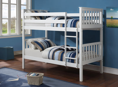 Twin/Twin Bunk Bed   -White
