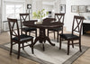 FURNITUREMATTRESSDIRECT-DINETTE SET WITH SELF STORING BUTTERFLY LEAF TABLE IN ESPRESSO H-KS122