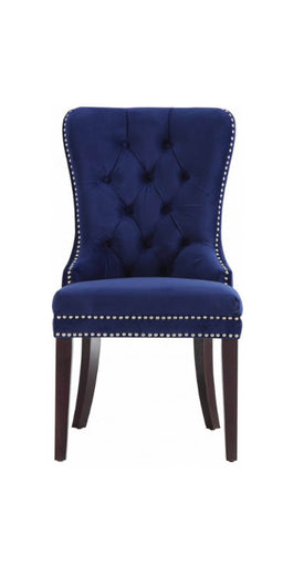 Velvet Dining Chair in Navy Blue