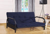 FurnitureMattressDirect-Metal Futon Blue/Black  A-FT100