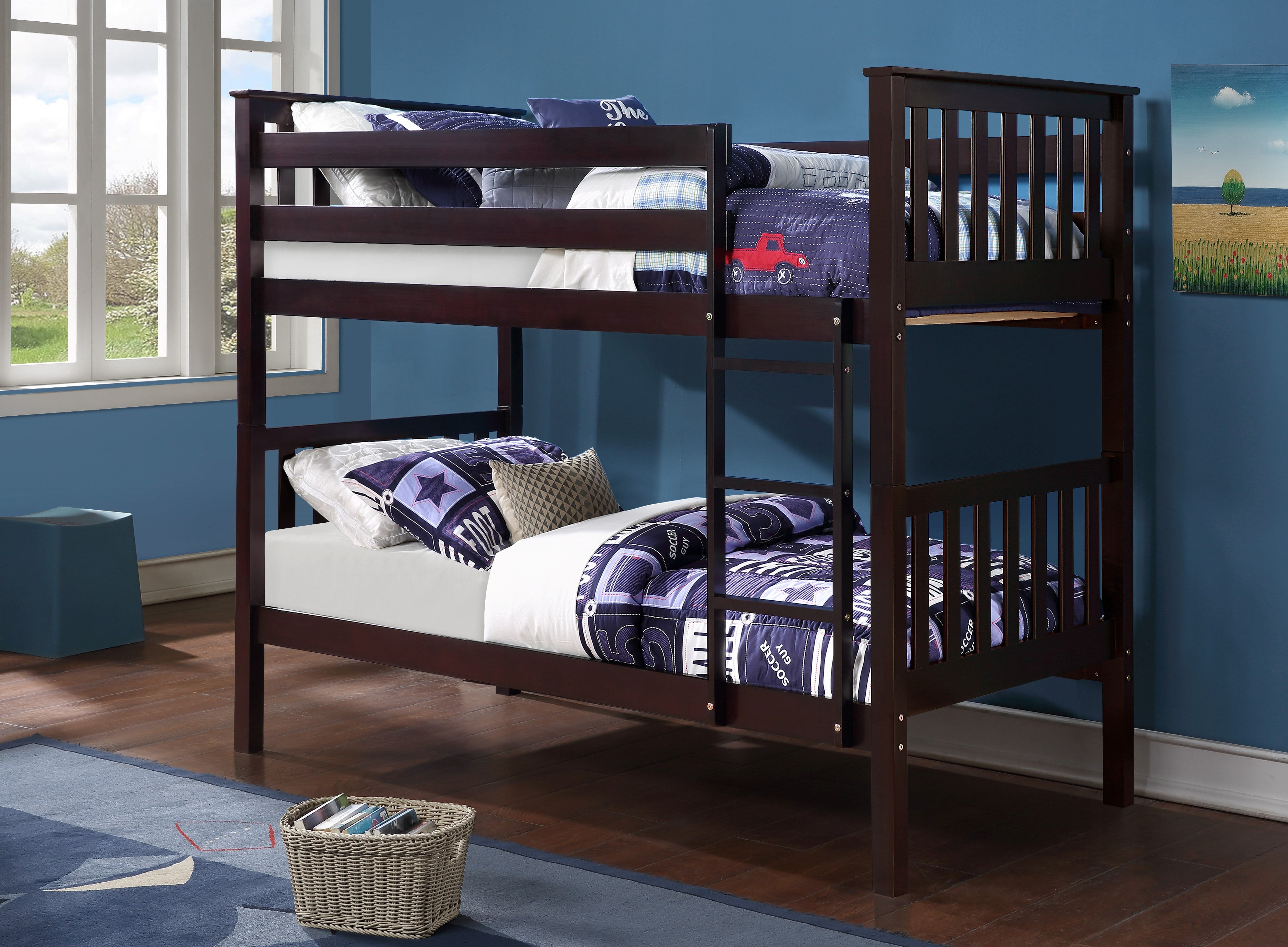 Twin/Twin Bunk Bed-Espresso