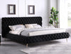 Upholstered Deep Tufting Velvet Bed in Black **Shipped in the GTA Area Only**