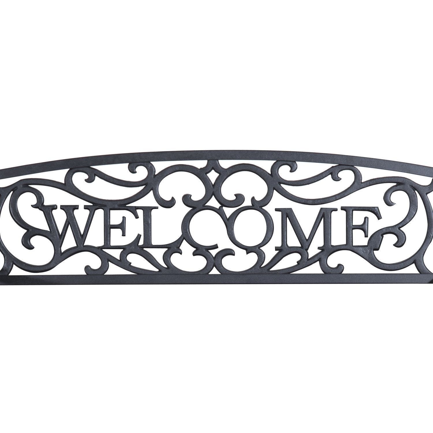 50” Steel 2 Seat Garden Bench Patio Decorative Chair Metal Backyard Seater Outdoor Furniture, Black