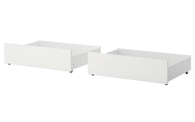 Bunk Bed - Double Over Double Mission Style With or Without Drawers Solid Wood - White