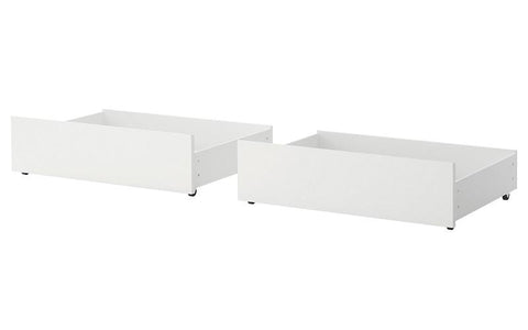 Image of FurnitureMattressDirect-Bunk Bed - Double over Double Mission Style with or without Drawers Solid Wood - White