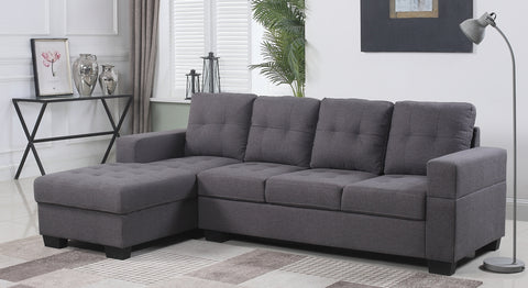Sectional Sofa Set With Chaise  in Grey