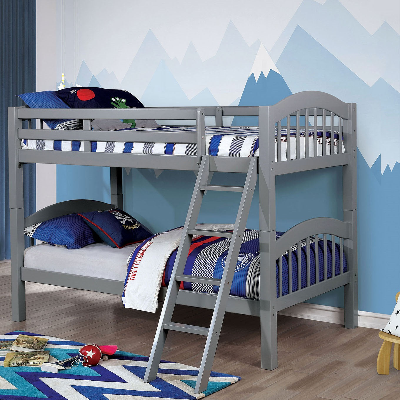 Twin/Twin Bunk Bed -Grey