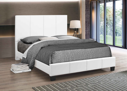 White Platform Vinyl Bed