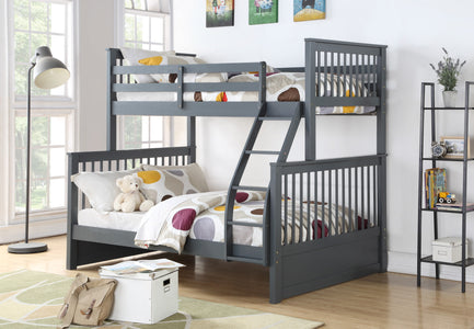 Twin/double Detachable Solid Wood Bunk Bed -grey