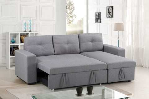 Sofa Bed Grey Fabric
