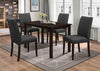 FURNITUREMATTRESSDIRECT-DINETTE SET WITH UPHOLSTERED FABRIC CHAIR WITH ESPRESSO TABLE H-KS142
