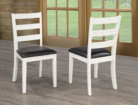 7-PIECE DINING SET WITH ESPRESSO-WHITE-OAK COLOUR FINISH