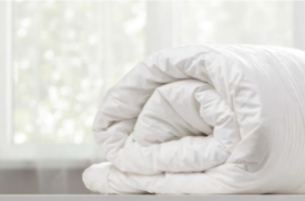 Image of Poly/Cotton White Comforter